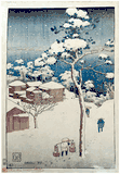 Snow in Negishi by Charles W. Bartlett Pre Earthquake