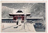 Snow in Shiba Park by Kawase Hasui 1st Ed.