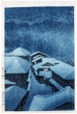 Snowstorm in Shiobara Hataori by Kawase Hasui 1st Ed.