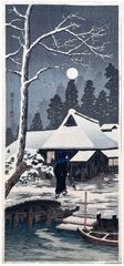 Snowy Night by Moonlight by Hiroaki Takahashi