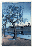 Spring Evening at the Otemon Gate by Kawase Hasui 1st Ed.