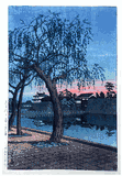 Spring Evening at the Otemon Gate by Kawase Hasui 1st Edition