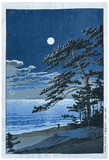 Spring Moon at Ninomiya Beach by Kawase Hasui