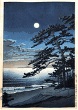 Spring Moon at Ninomiya by Kawase Hasui 1st Ed.