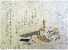 Still Life Surimono by Keisai Eisen