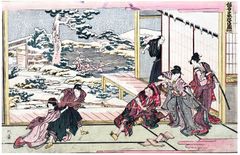 Storehouse of Loyal Retainers Act IX by Hokusai