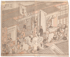 Street Scene Manga by Hokusai 