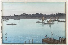 Sumida River Afternoon by Hiroshi Yoshida