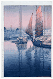 Sunset at Tomonotsu by Tsuchiya Koitsu