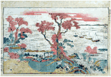 Sunset Picnic With Bay View by Katsushika Hokusai