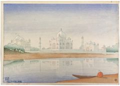 Taj Mahal at Dawn by Charles W Bartlett Pre Earthquake
