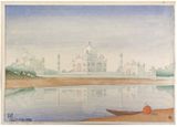 Taj Mahal at Dawn by Charles W Bartlett Pre Earthquake