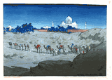 Taj Mahal from the Desert by Charles Bartlett Pre Earthquake