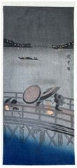Night Shower at Izumi Bridge by Takahashi Shotei