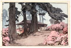 Tea House in Azalea Garden by Hiroshi Yoshida