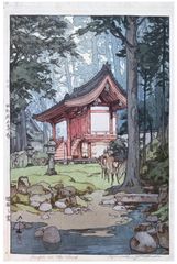 Temple in the Wood by Hiroshi Yoshida