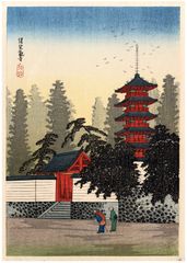 Temple of Kinugasa by Shotei