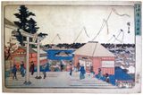 Tenjin Shrine at Yushima by Ando Hiroshige 