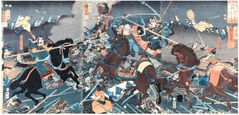 The Battle of Kawanakajima by Utagawa Kuniyoshi