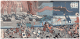 The Battle of Mt Iwakura by Utagawa Kuniteru