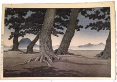 The Beach at Kaiganji in Sanuki Province by Kawase Hasui