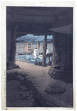 The Chunum Temple by Kawase Hasui "E" Seal