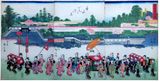The Daimyo�s Ladies Procession Triptych by Hiroshige II