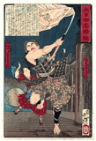 The Duel of Ushiwaka and Benkei by Yoshitoshi