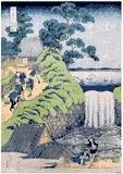 The Falls at Aoigaoka by Katsushika Hokusai