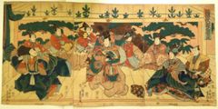 The First Sanbas Performance in the New Year by Utagawa Kunisada I