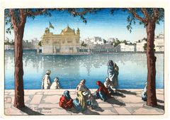 The Golden Temple Amritsar by Charles Bartlett Pre Earthquake