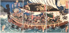 The Nineteen Retainers of Yoshitsune by Utagawa Kuniyoshi