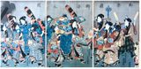 The Procession by Utagawa Kunisada Triptych