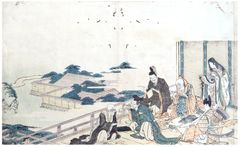 The Six Poetic Immortals Preparing the Tanabata Festival by Hokusai