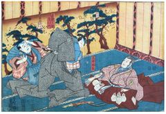 Three Kabuki Actors by Utagawa Kunisada