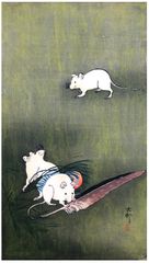 Three Mice by Ohara Koson