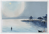 Moonlit at Lake Biwa by Tokuriki Tomikichiro