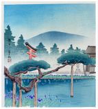 The Irises of Umenomiya Shrine by Tokuriki Tomikichiro
