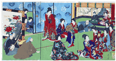 A Monkey Performing by Toyohara Chikanobu