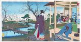 Beauties in the Plum Garden by Toyohara Chikanobu Beauties in the Plum Garden by Toyohara Chikanobu