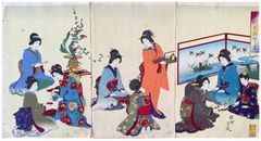 Sketches of Female Ritual Ceremonies by Toyohara Chikanobu