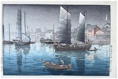 Akashi Bay by Tsuchiya Koitsu 