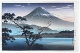 Mt Fuji from lake Sai by Tsuchiya Koitsu