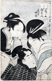 Tsuruya Onoe, Naraya Idahachi, and Chaya Nobo by Kitagawa Utamaro