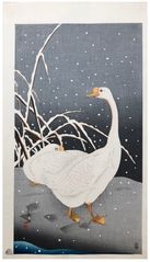 Two Geese in the Snow by Komori Soseki