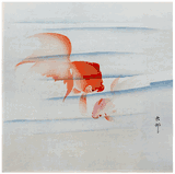 Two Gold Fish by Ohara Koson