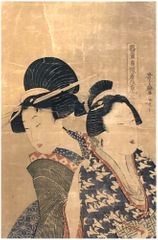 Two Lovers by Kitagawa Utamaro