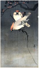 Two Waxwing by Ohara Koson