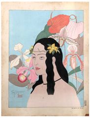 Une Belle de Palaos by Paul Jacoulet