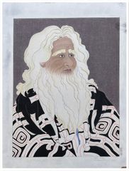 Vieil Aino Chikabumi Hokkaido by Paul Jacoulet